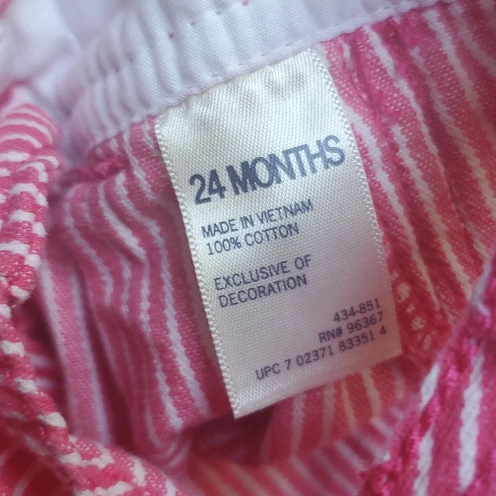 OshKosh B'gosh Striped Shorts Overalls-24M
